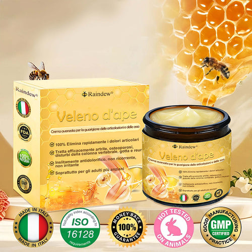 Raindew® Crema Avanzata al Veleno d'Ape per la Guarigione delle Articolazioni e delle Ossa