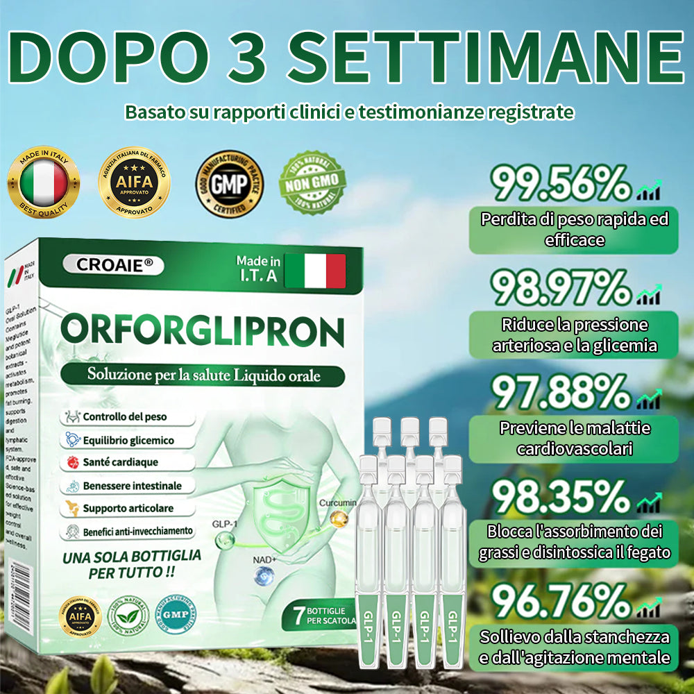 Croaie® Orforglipron soluzione orale per la salute - Solo una volta al giorno, cambiamenti visibili in 7 giorni 👩⚕️Per obesità, salute cardiovascolare, diabete, apnea notturna, salute intestinale, problemi articolari e altro ancora