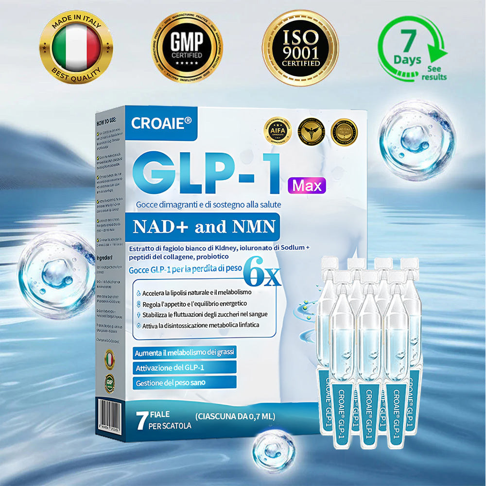 Croaie® Gocce Dimagranti di Supporto GLP-1 & NAD+👨⚕️ - Obesità, malattie cardiovascolari, diabete, apnee notturne, problemi articolari e altro ancora