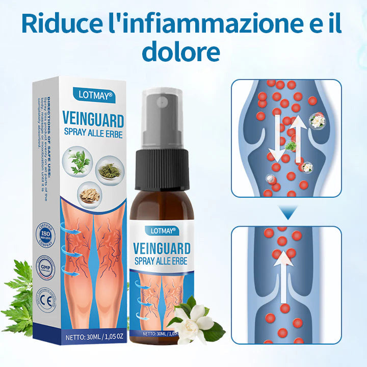 Lotmay® Spray alle erbe VeinGuard – ✅ Clinicamente testato per eliminare le vene varicose in soli 7 giorni!