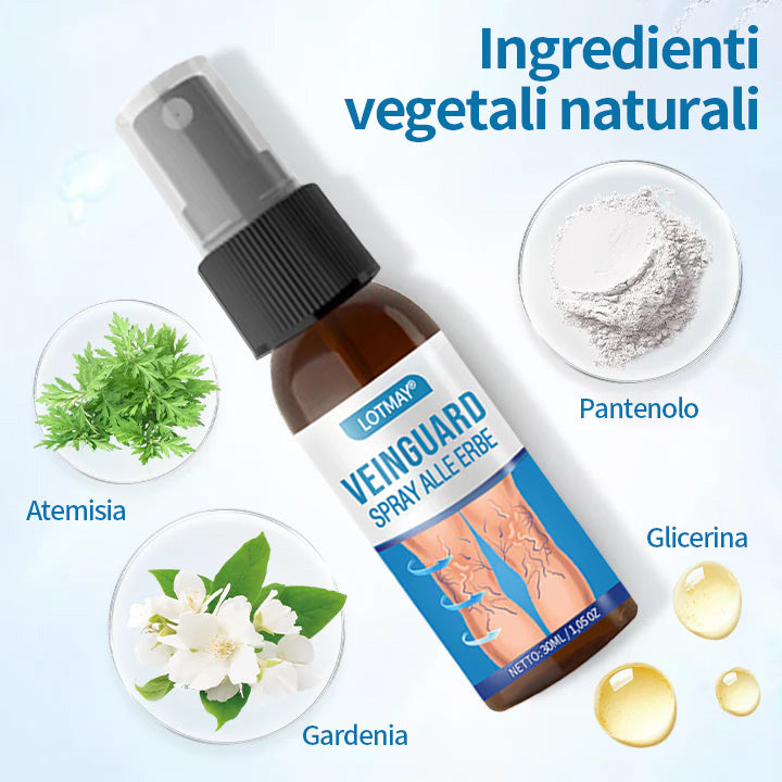 Lotmay® Spray alle erbe VeinGuard – ✅ Clinicamente testato per eliminare le vene varicose in soli 7 giorni!