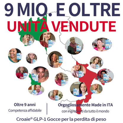 [Negozio Ufficiale] Croaie® Gocce Dimagranti di Supporto GLP-1 & NAD+ ✅ Obesità, malattie cardiovascolari, diabete, apnee notturne, problemi articolari e altro ancora