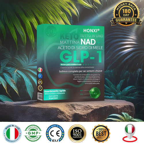 [Negozio ufficiale] ⚡Honxi® Perle di essenza dimagrante GLP-1 🍏｜Tripla azione: NAD⁺, Moringa e ACV｜🔥 Brucia grassi veloce｜ Equilibrio metabolico