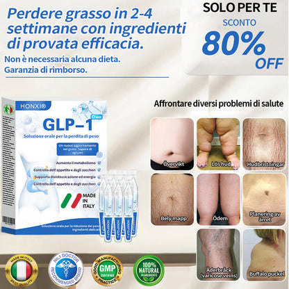 Honxi® GLP-1 Max soluzione orale per la perdita di peso ✅ Adatto per l'obesità, le malattie cardiovascolari, il diabete, l'apnea del sonno, il colesterolo alto e i lipidi nel sangue, i problemi alle articolazioni e varie altre condizioni🚀