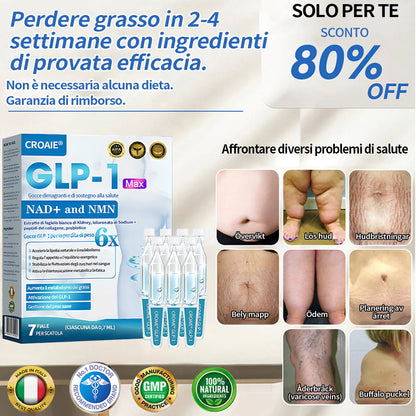 [Negozio Ufficiale] Croaie® Gocce Dimagranti di Supporto GLP-1 & NAD+ ✅ Obesità, malattie cardiovascolari, diabete, apnee notturne, problemi articolari e altro ancora
